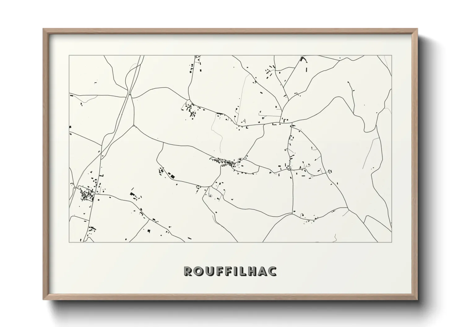 Une affiche de carte sur Rouffilhac