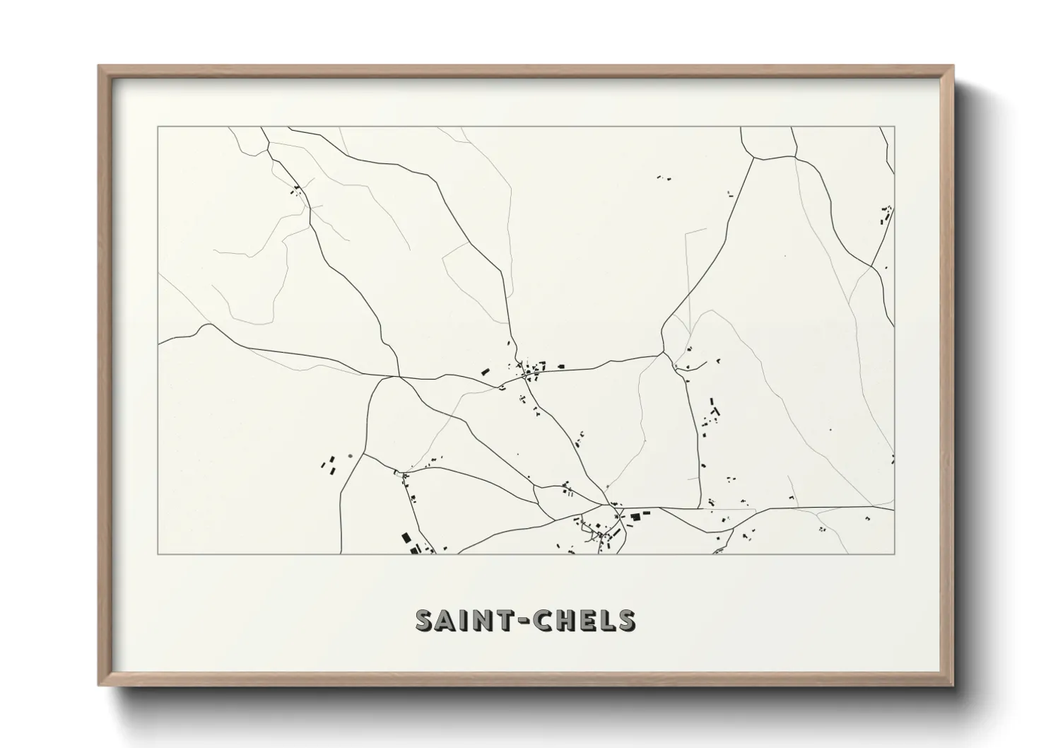 Une affiche de carte sur Saint-Chels