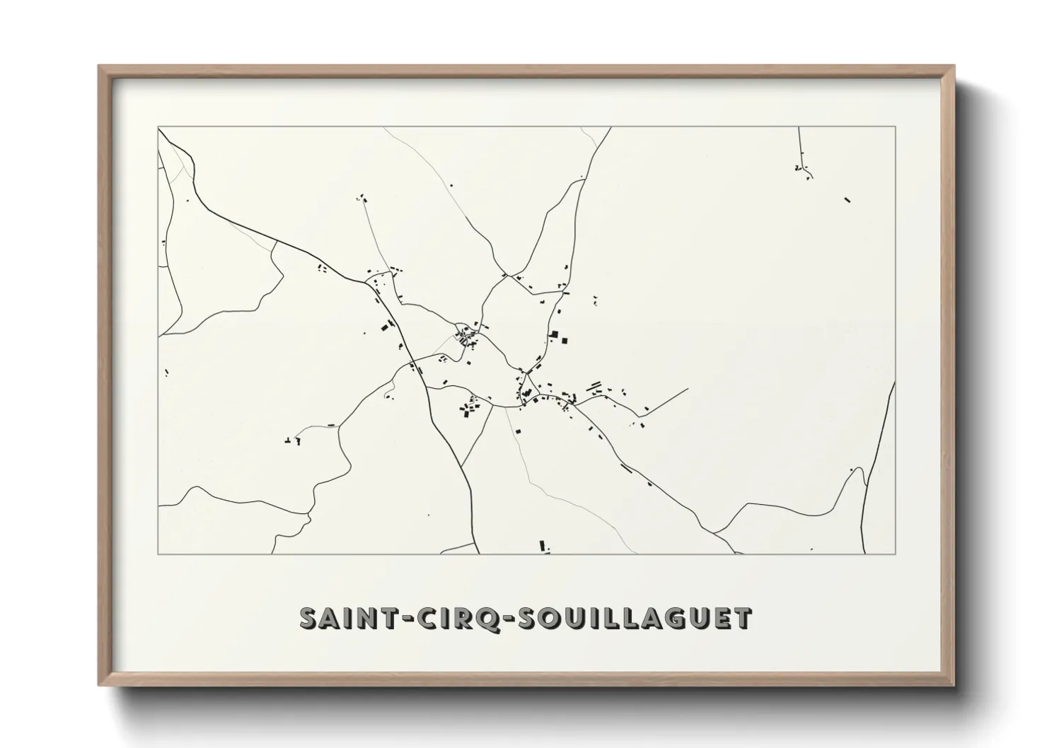 Une affiche de carte sur Saint-Cirq-Souillaguet