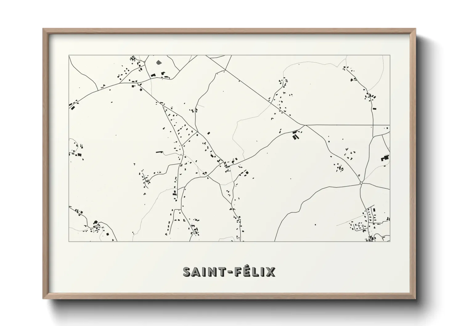 Une affiche de carte sur Saint-Félix