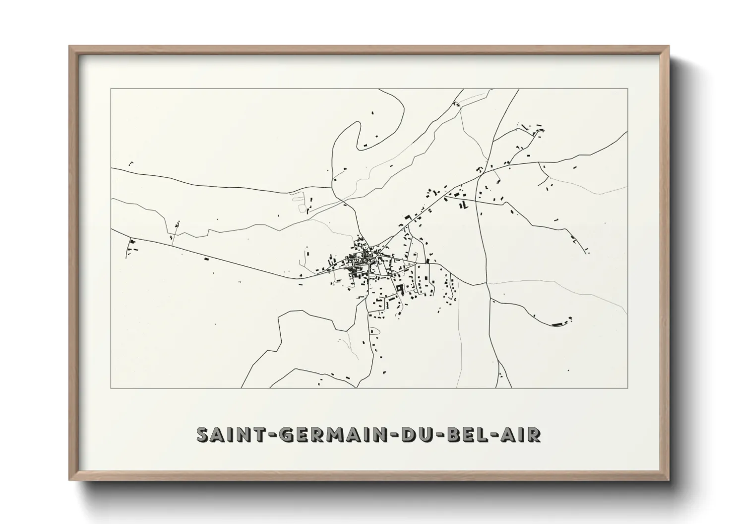 Une affiche de carte sur Saint-Germain-du-Bel-Air