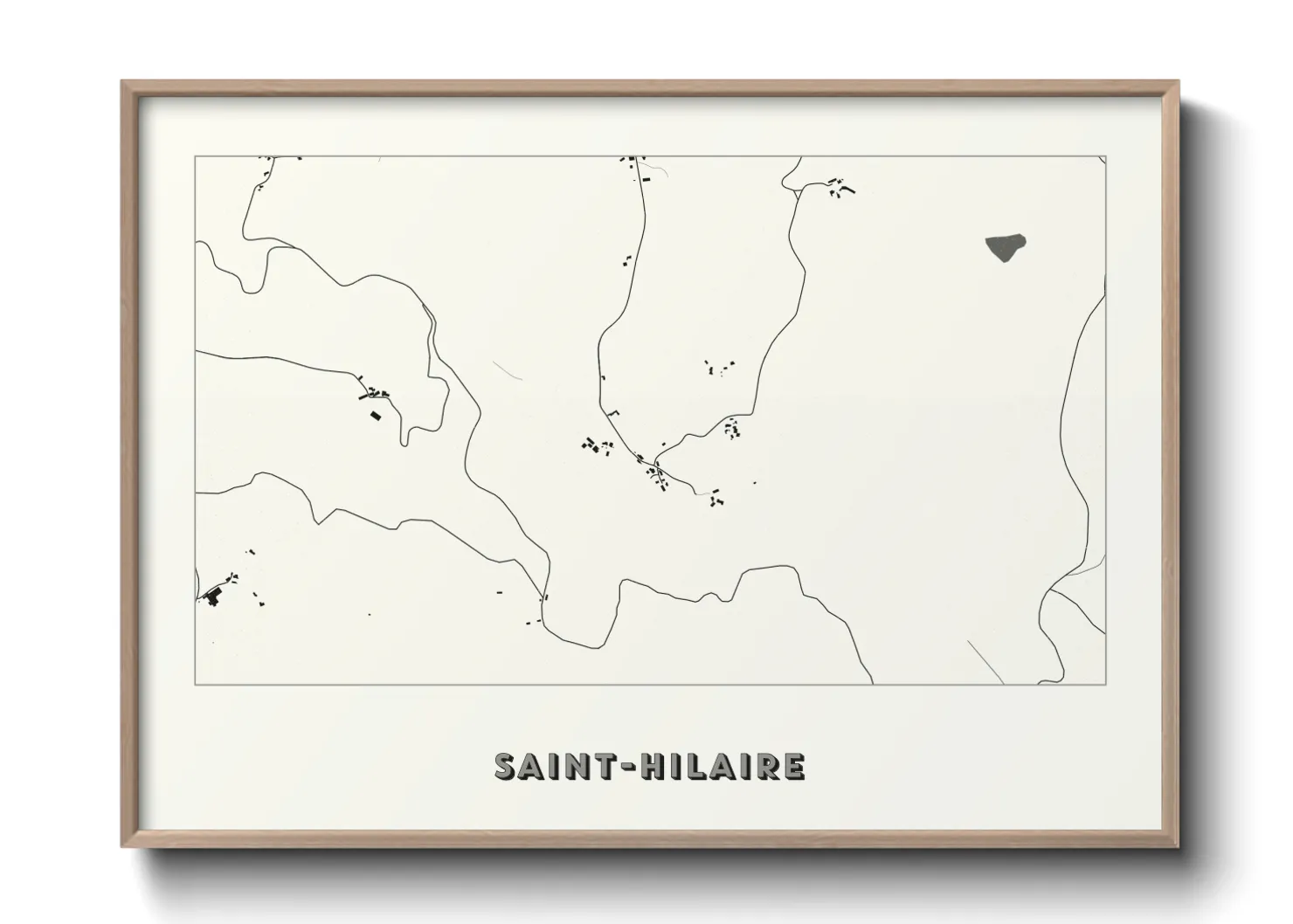 Une affiche de carte sur Saint-Hilaire