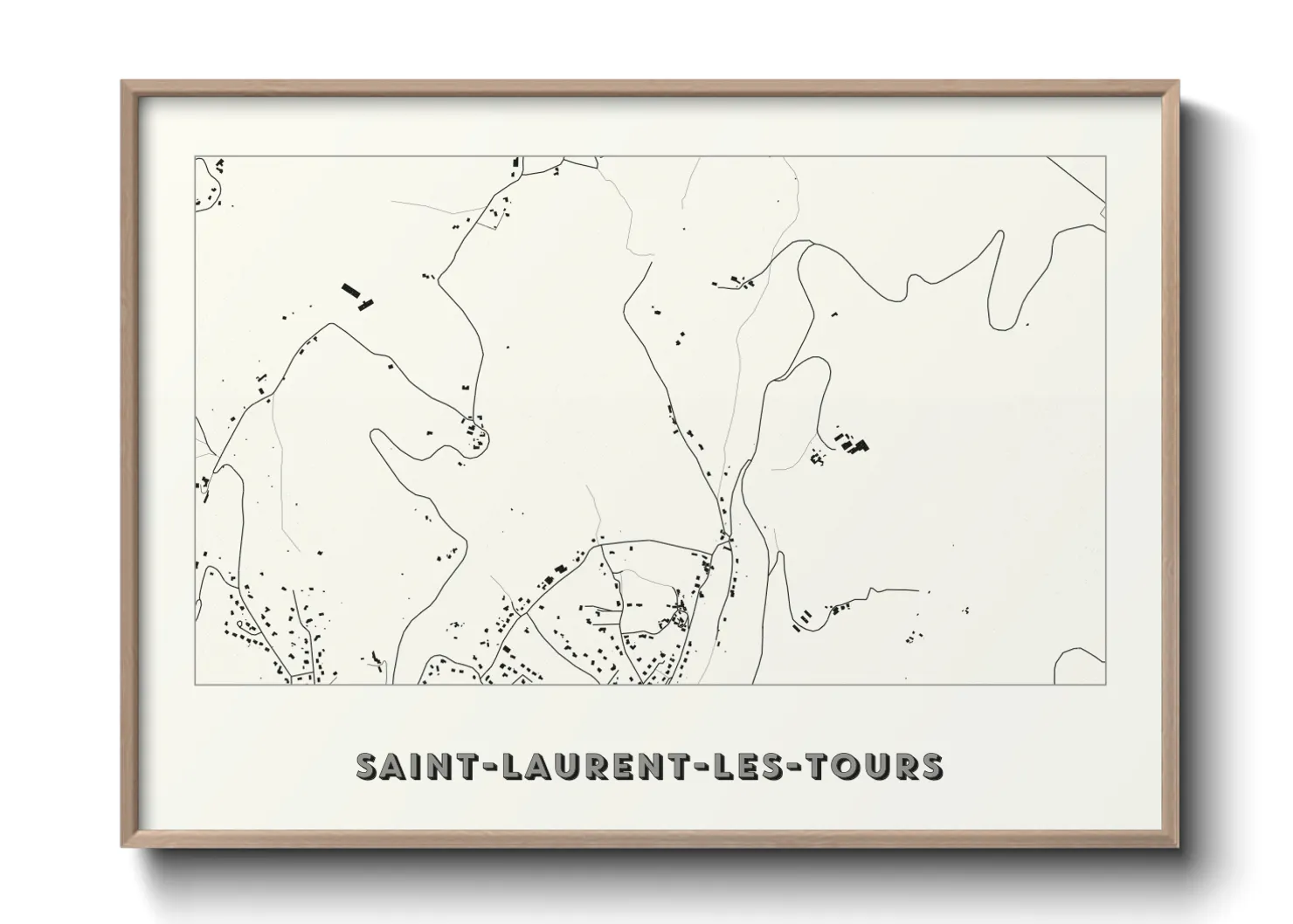 Une affiche de carte sur Saint-Laurent-les-Tours