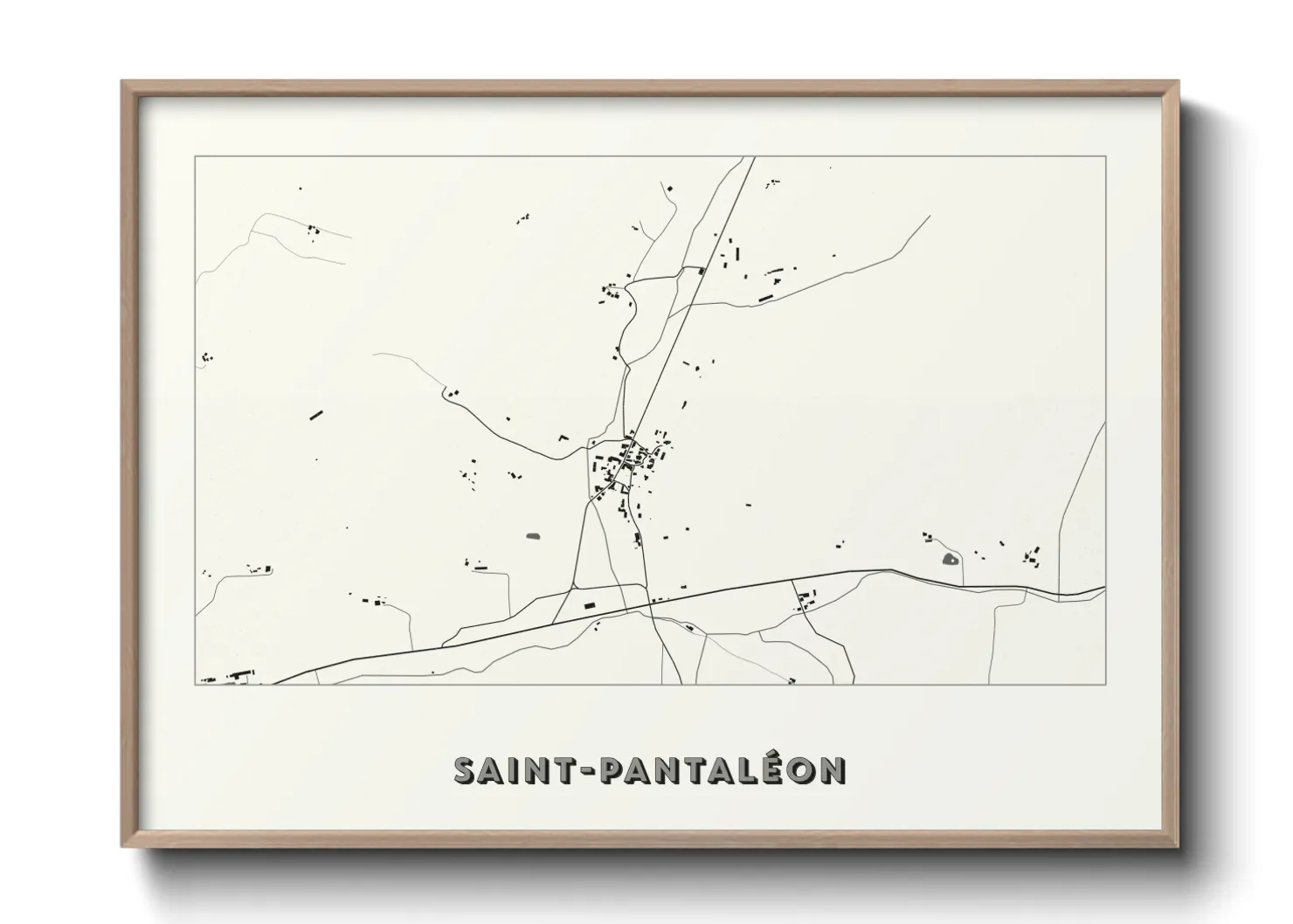 Une affiche de carte sur Saint-Pantaléon