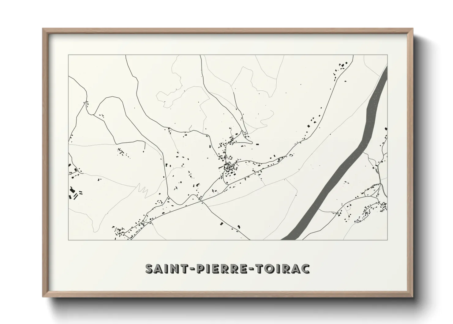 Une affiche de carte sur Saint-Pierre-Toirac