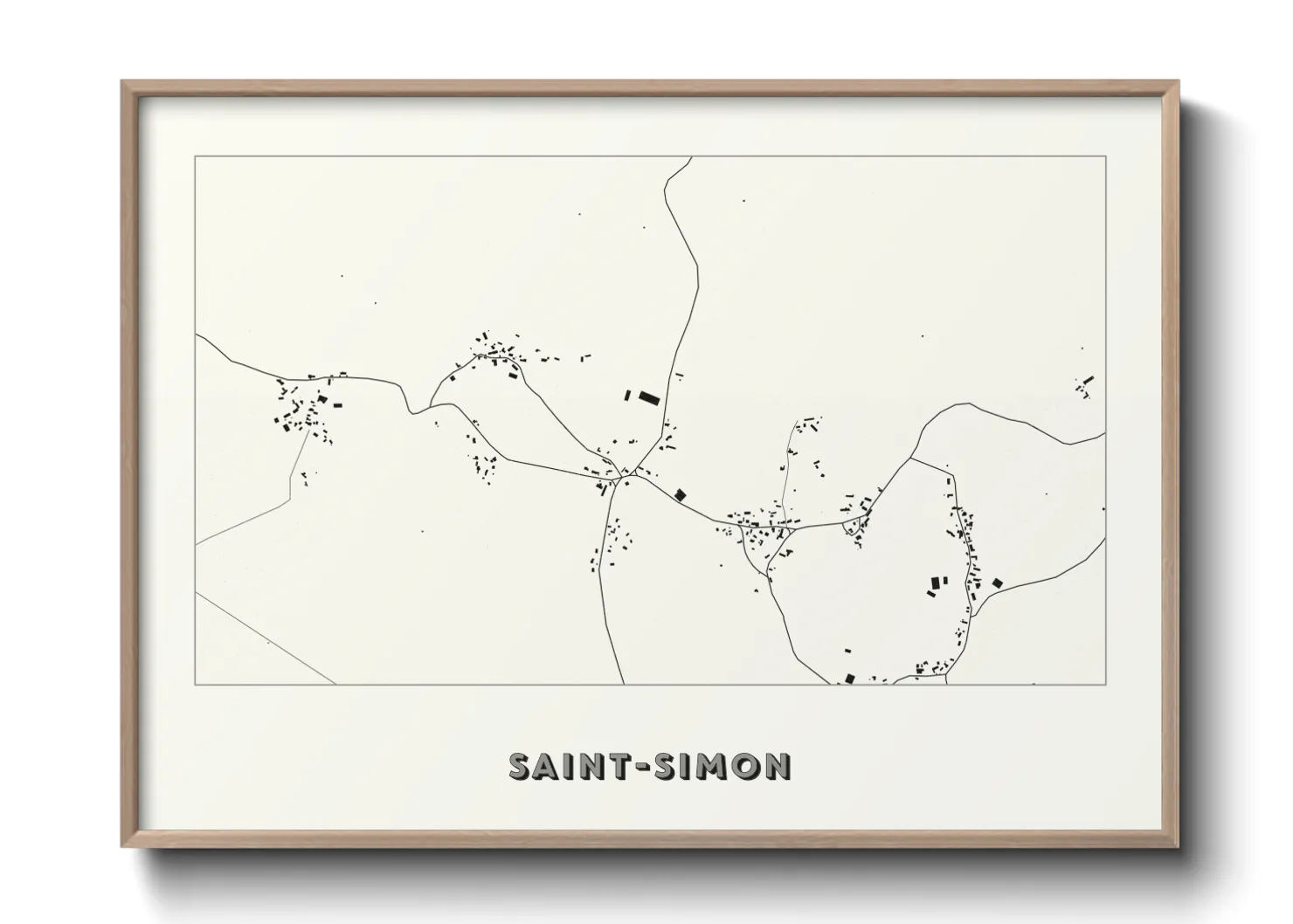 Une affiche de carte sur Saint-Simon