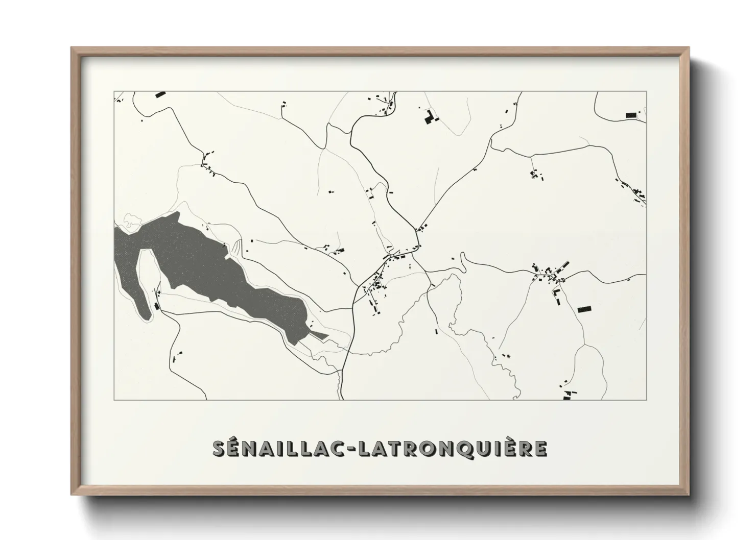 Une affiche de carte sur Sénaillac-Latronquière