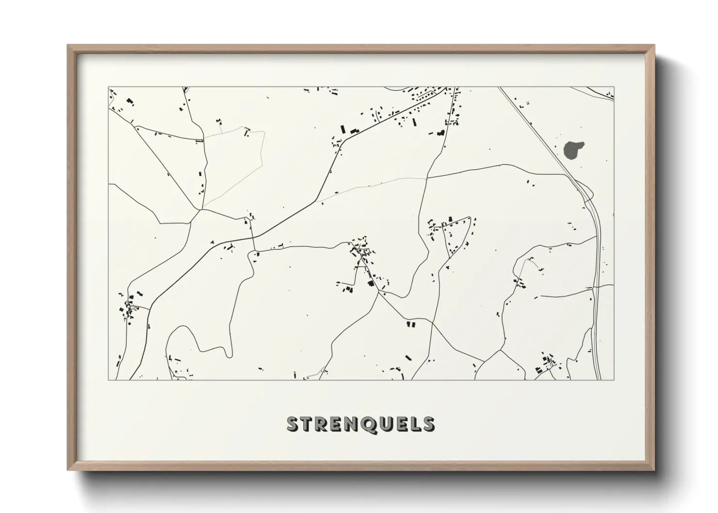 Une affiche de carte sur Strenquels