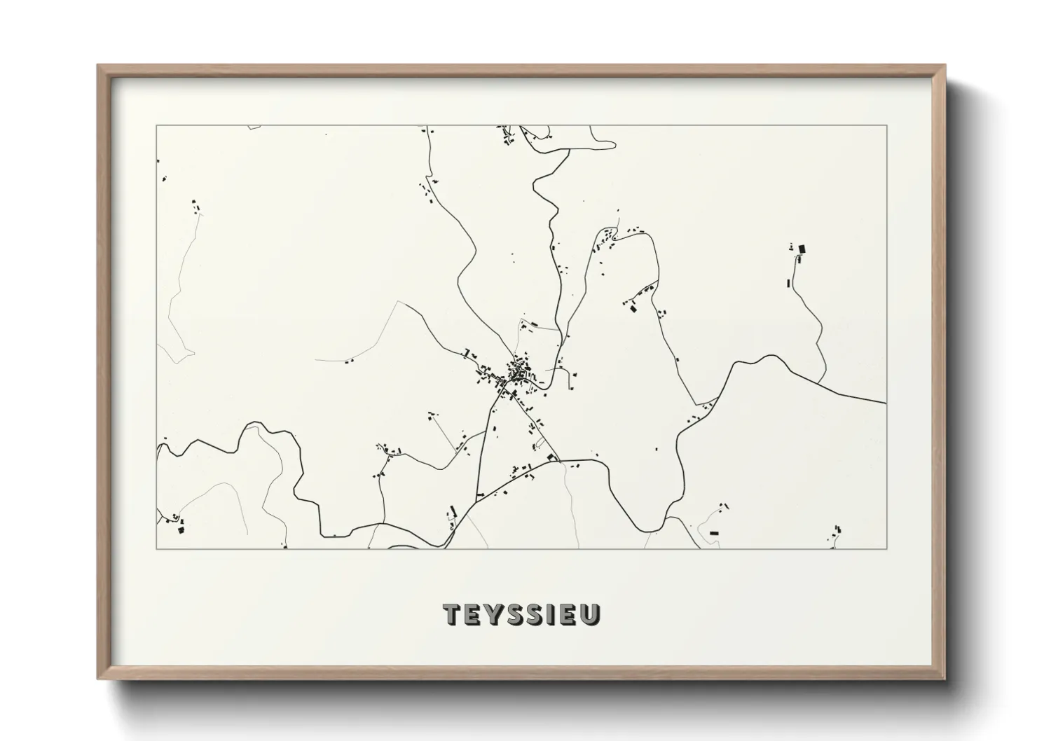 Une affiche de carte sur Teyssieu