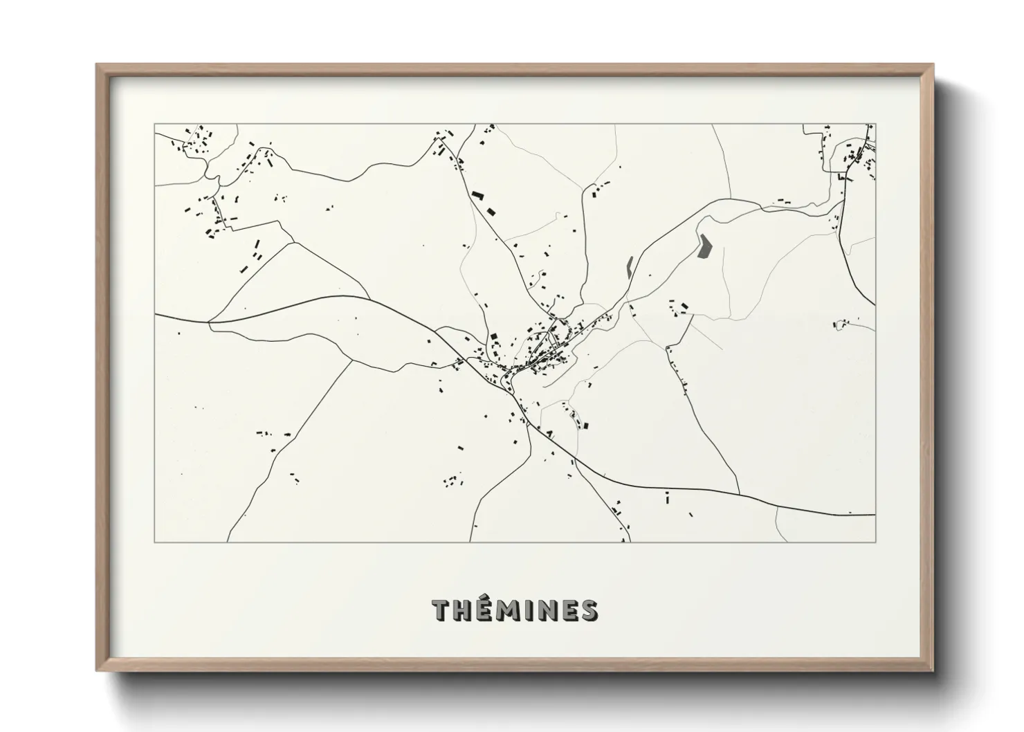 Une affiche de carte sur Thémines