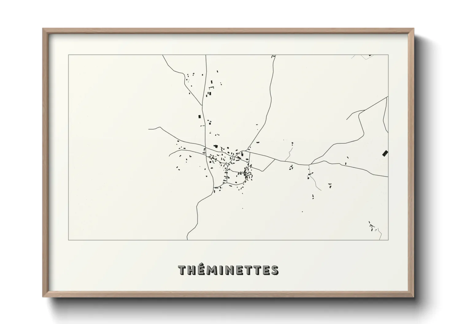 Une affiche de carte sur Théminettes
