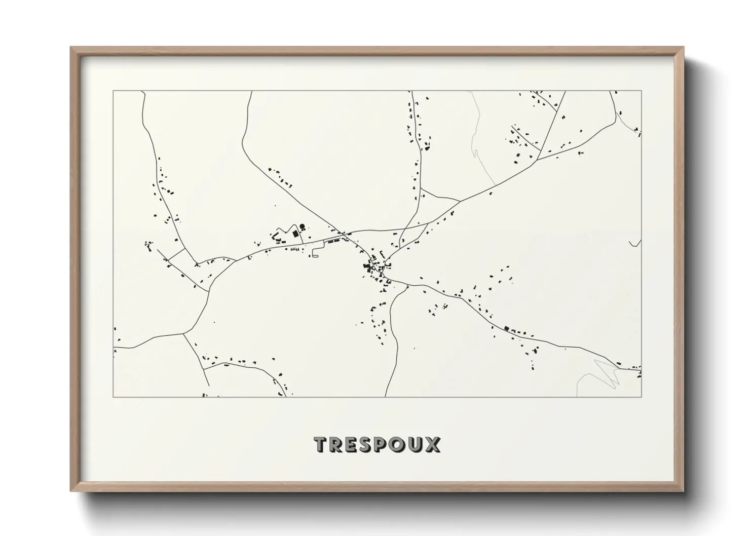 Une affiche de carte sur Trespoux