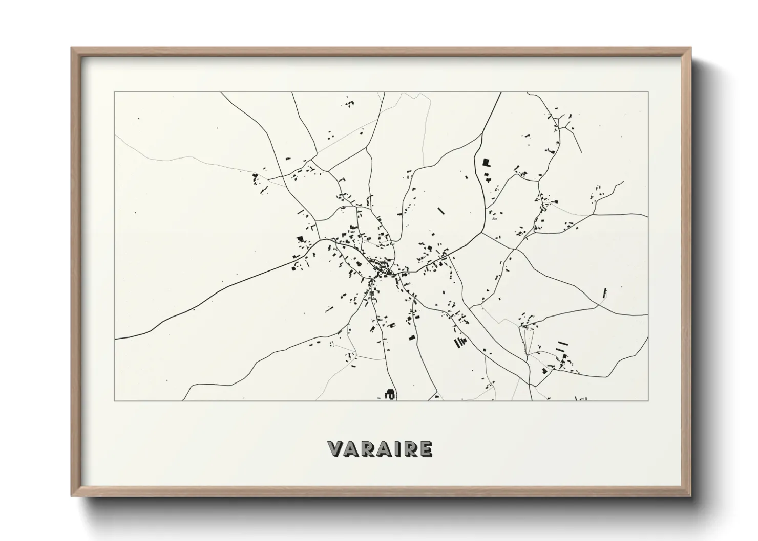 Une affiche de carte sur Varaire