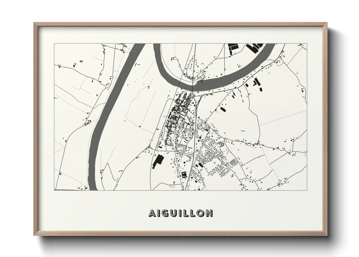Une affiche de carte sur Aiguillon