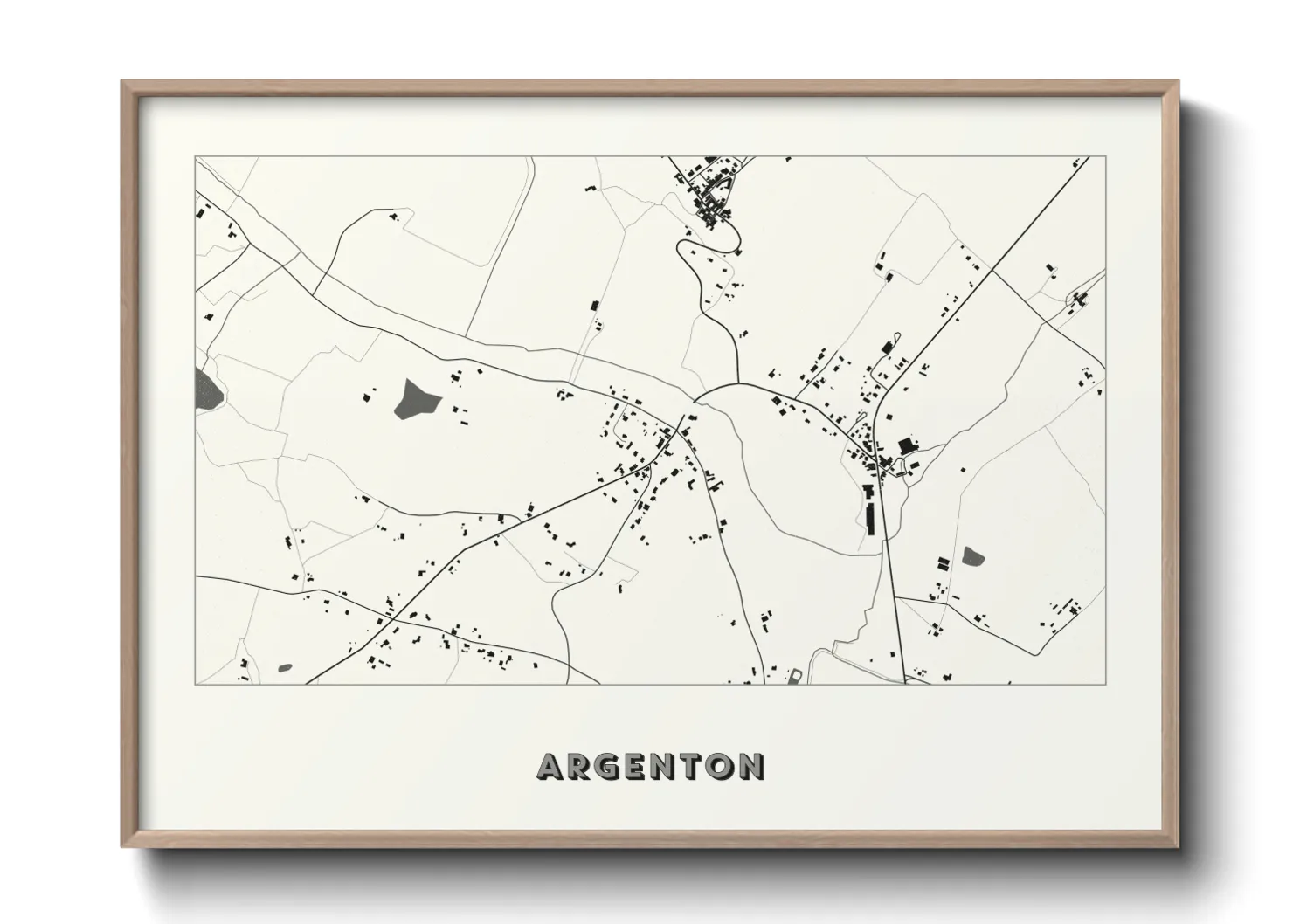 Une affiche de carte sur Argenton