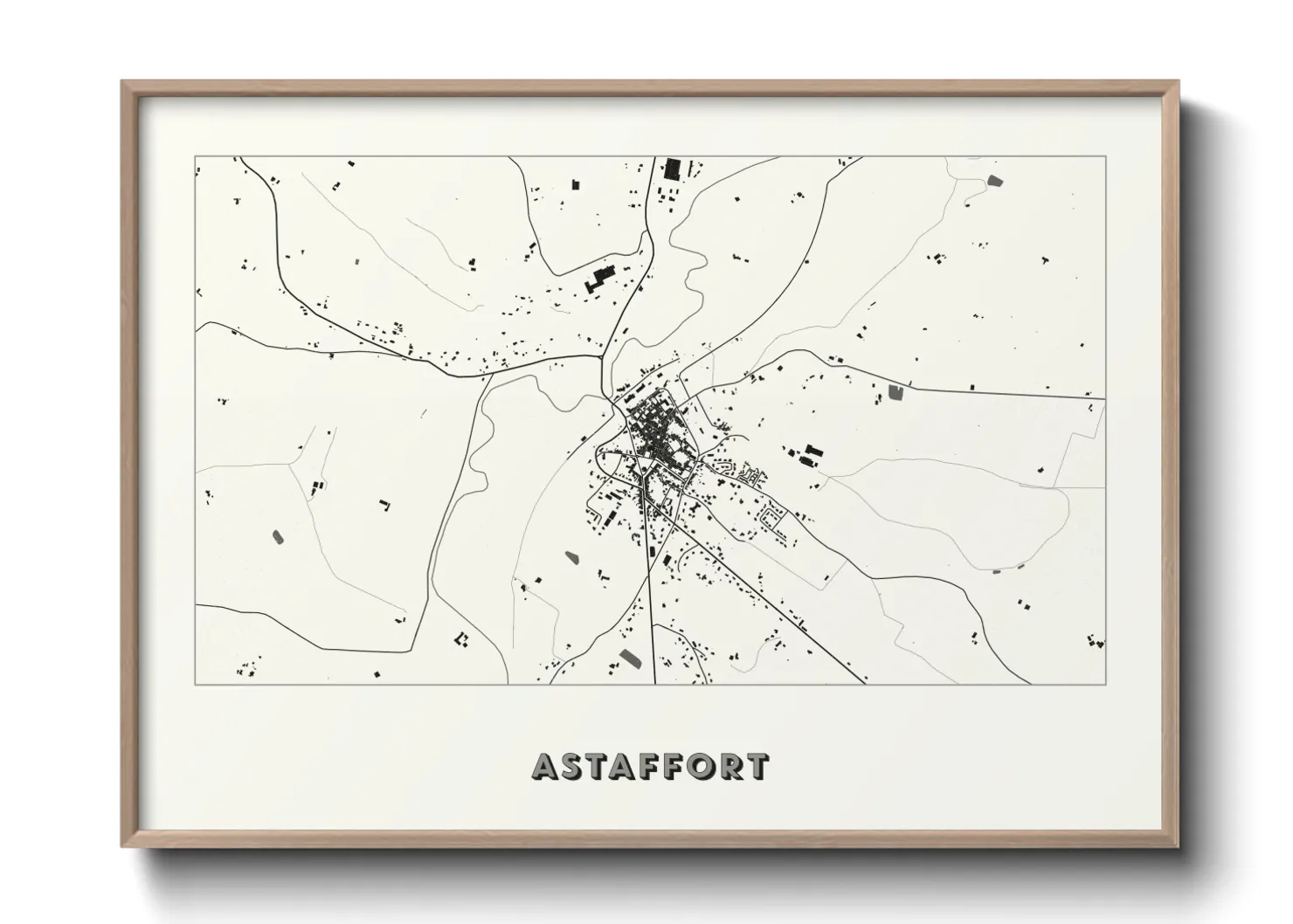 Une affiche de carte sur Astaffort