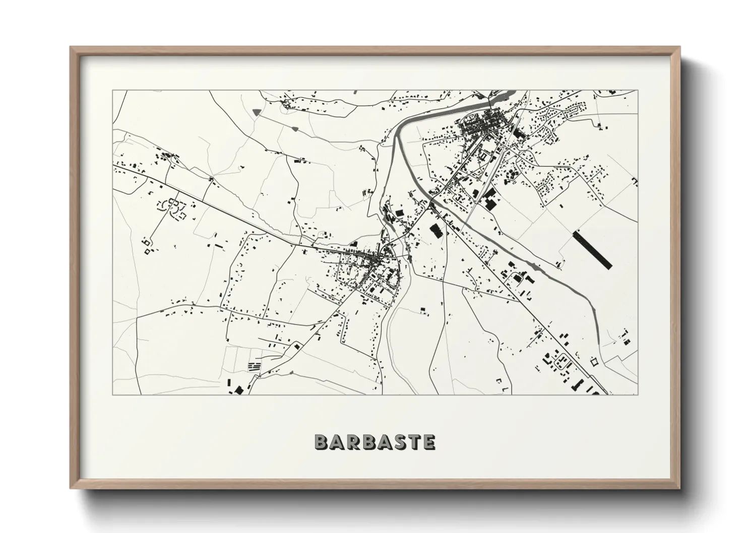 Une affiche de carte sur Barbaste