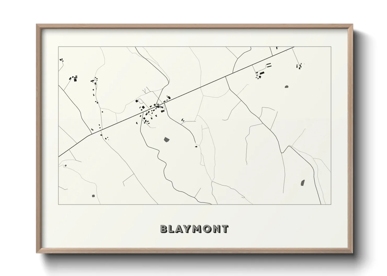 Une affiche de carte sur Blaymont