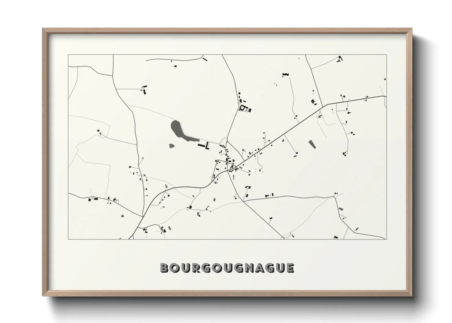 Une affiche de carte sur Bourgougnague