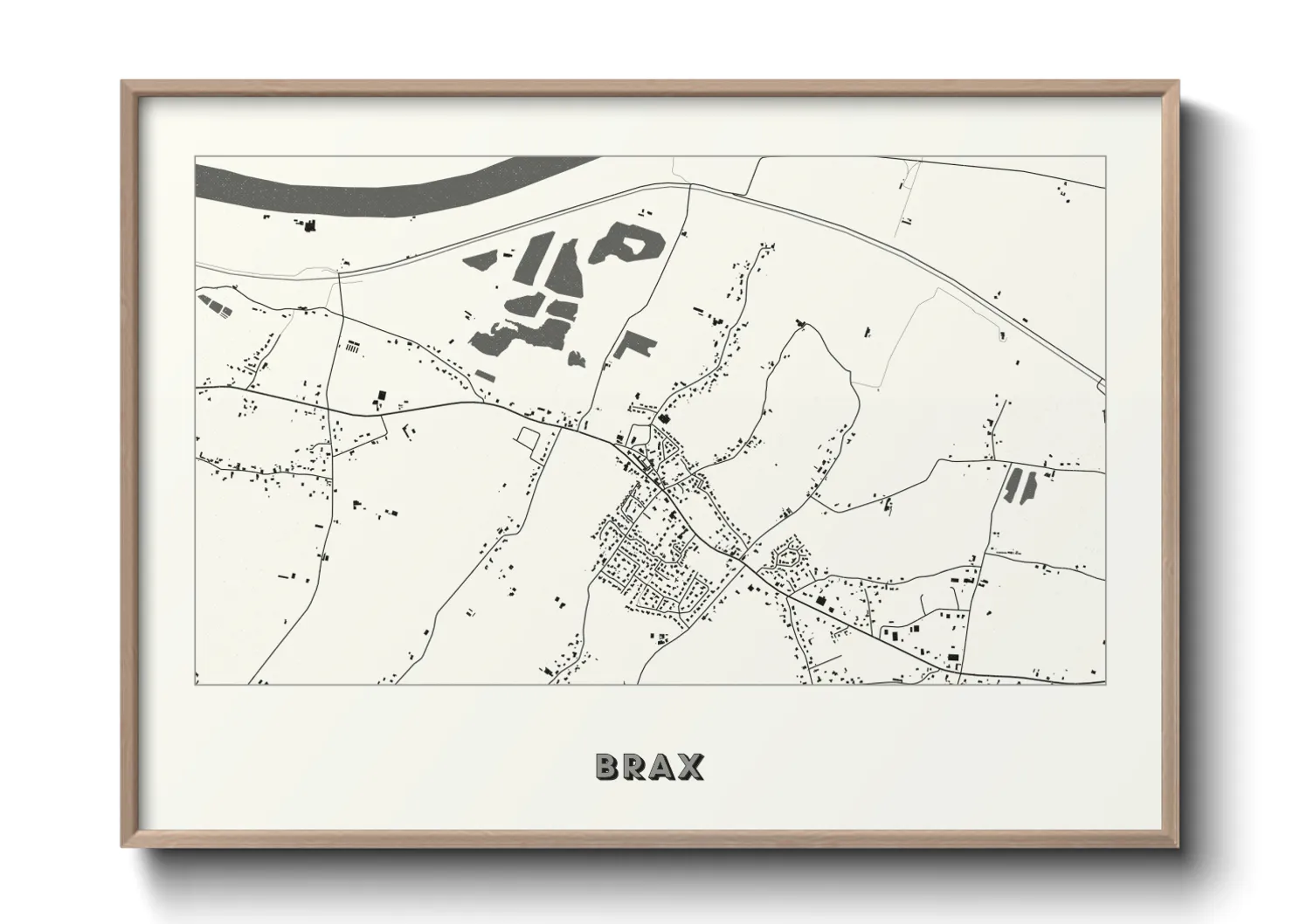 Une affiche de carte sur Brax