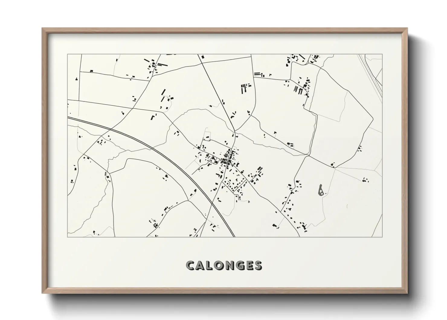 Une affiche de carte sur Calonges