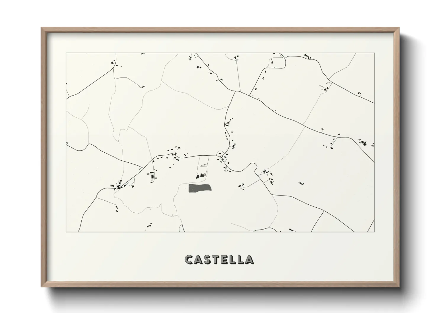 Une affiche de carte sur Castella