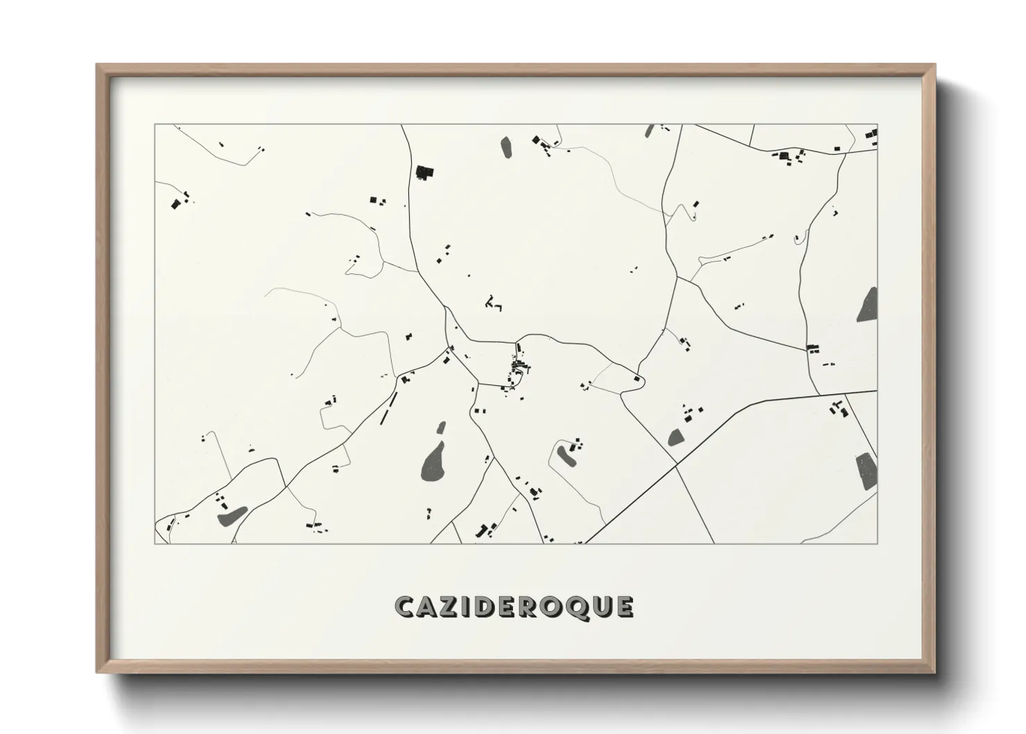 Une affiche de carte sur Cazideroque