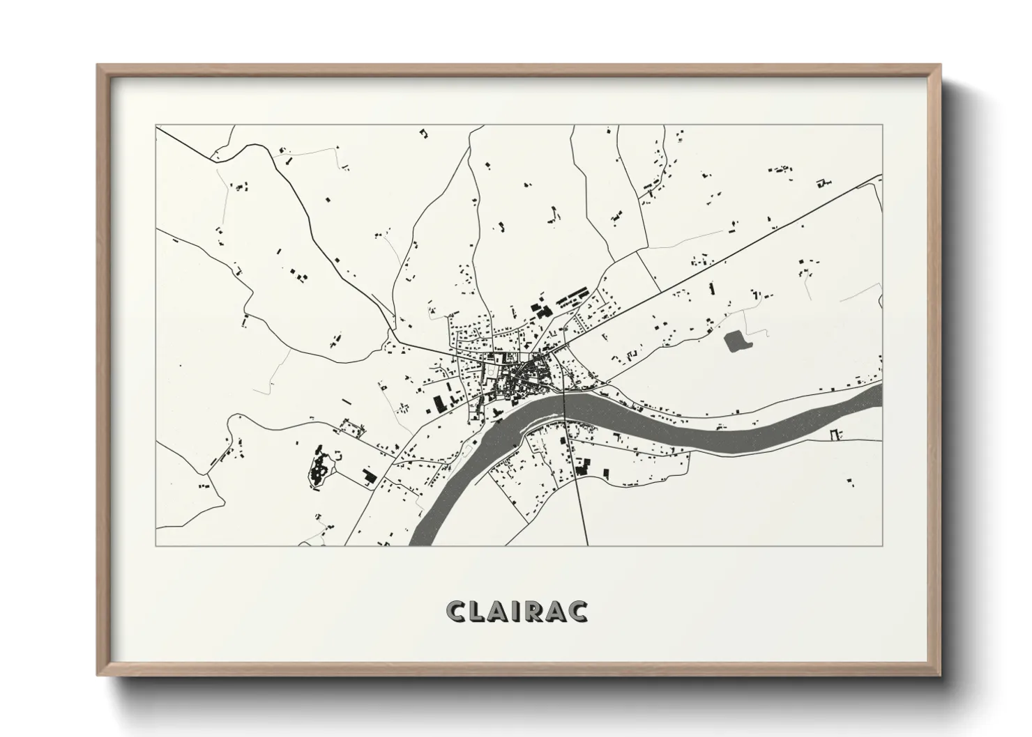 Une affiche de carte sur Clairac