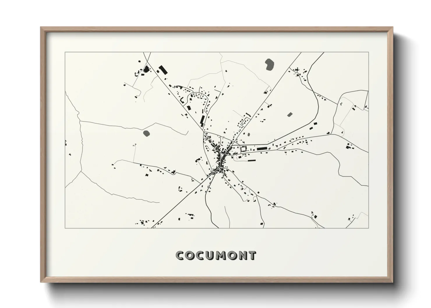 Une affiche de carte sur Cocumont