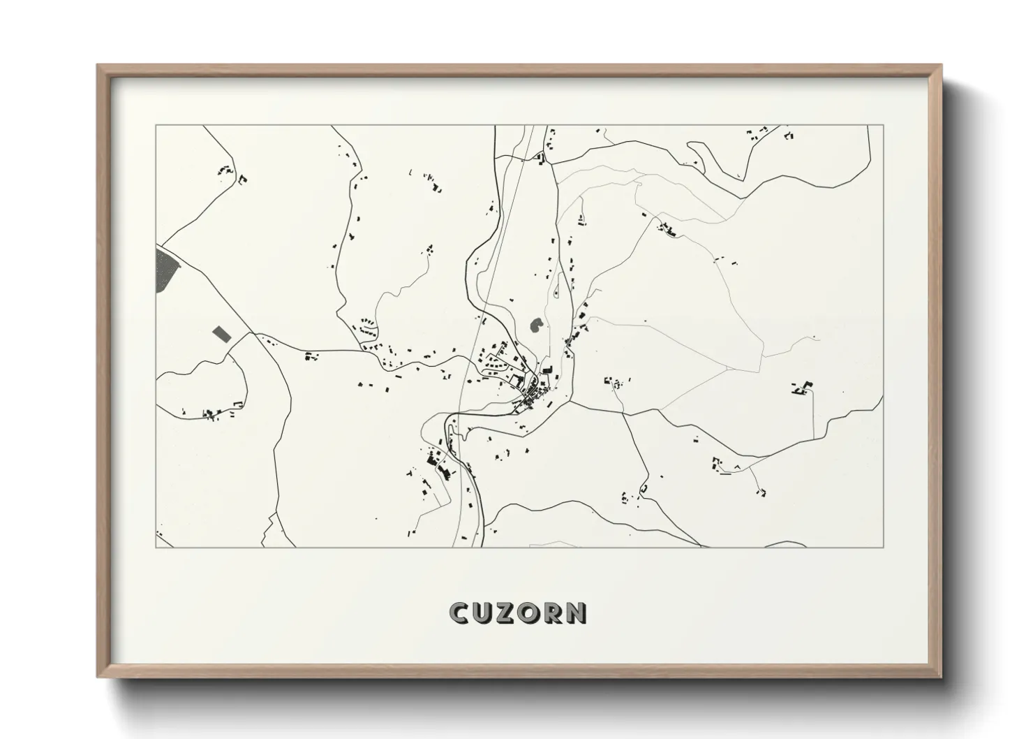 Une affiche de carte sur Cuzorn