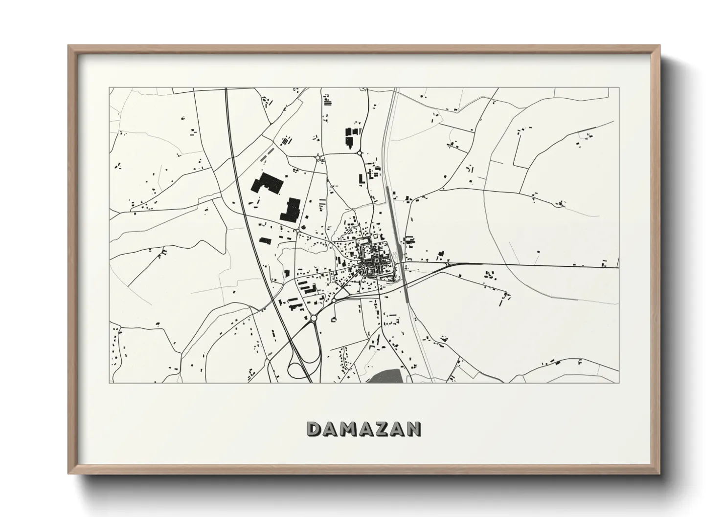 Une affiche de carte sur Damazan