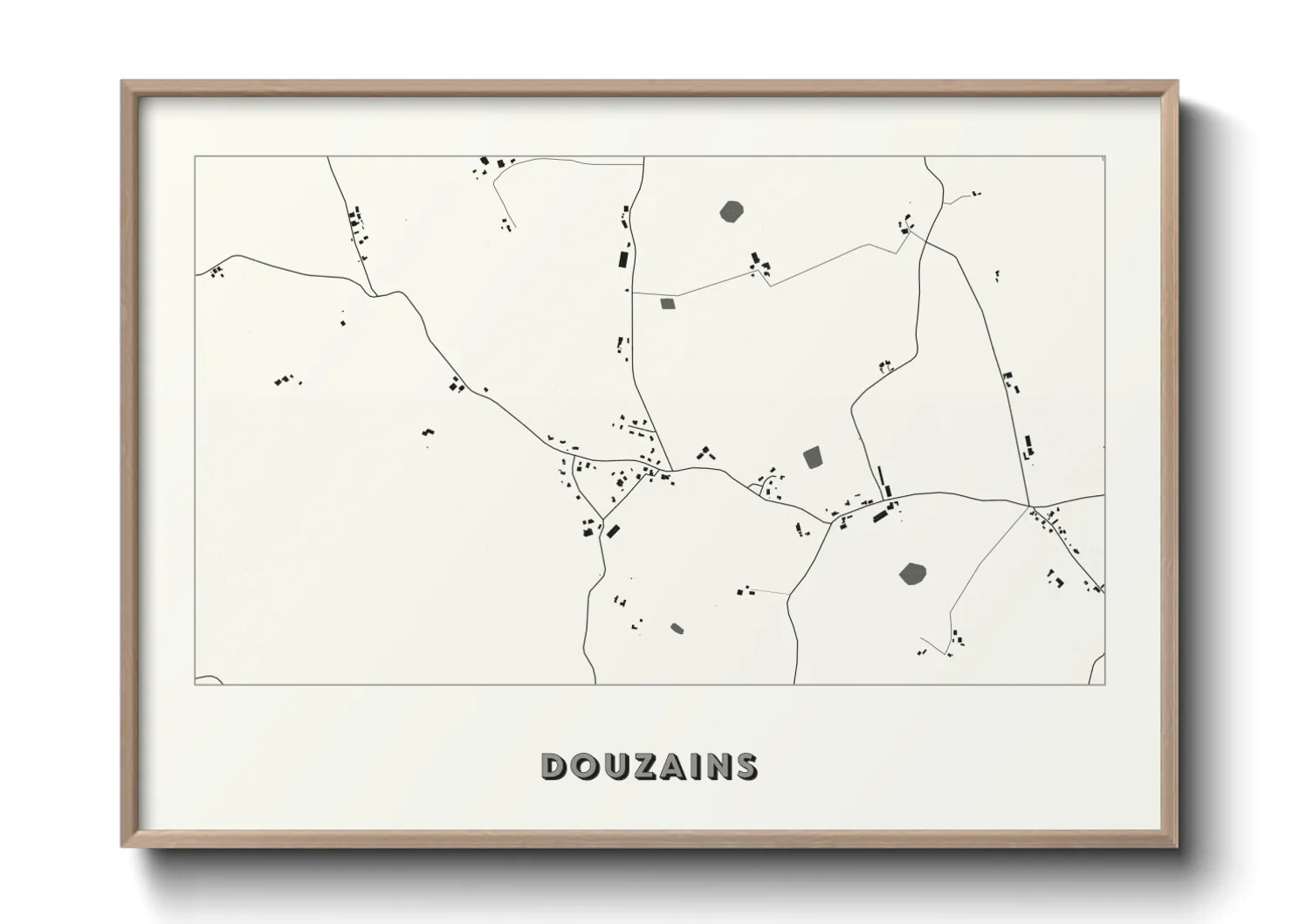 Une affiche de carte sur Douzains