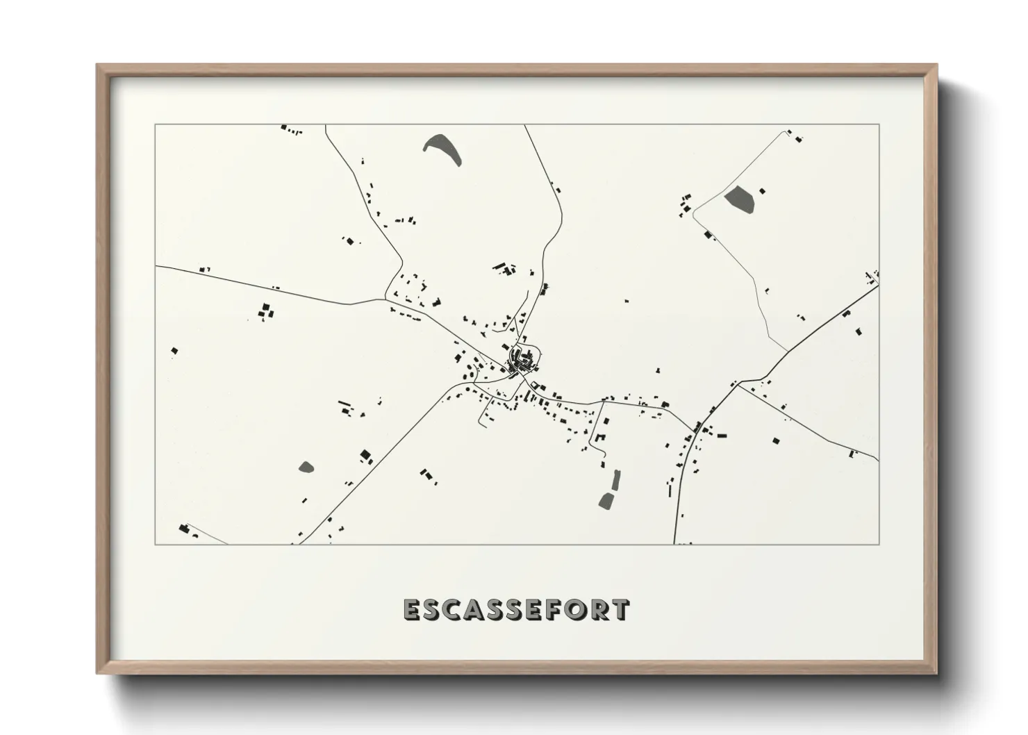 Une affiche de carte sur Escassefort