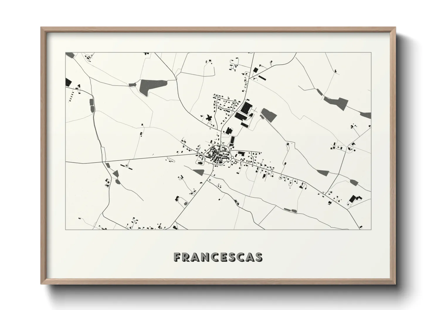 Une affiche de carte sur Francescas