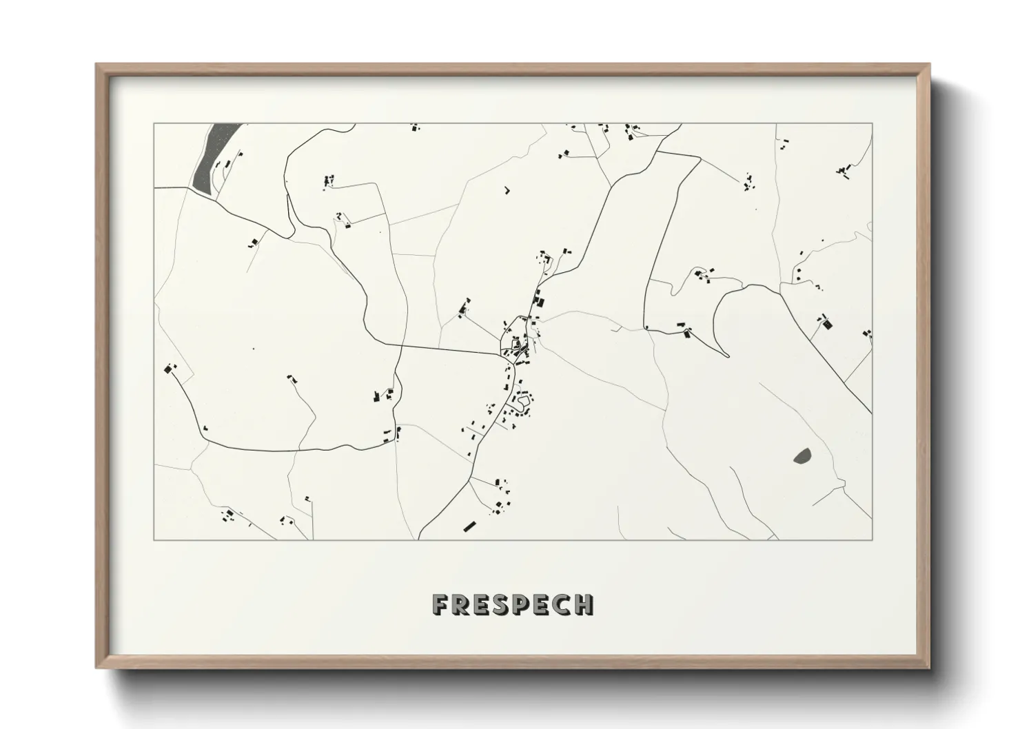 Une affiche de carte sur Frespech