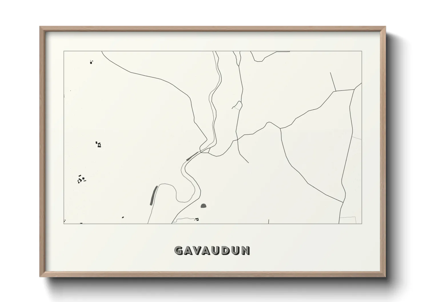 Une affiche de carte sur Gavaudun