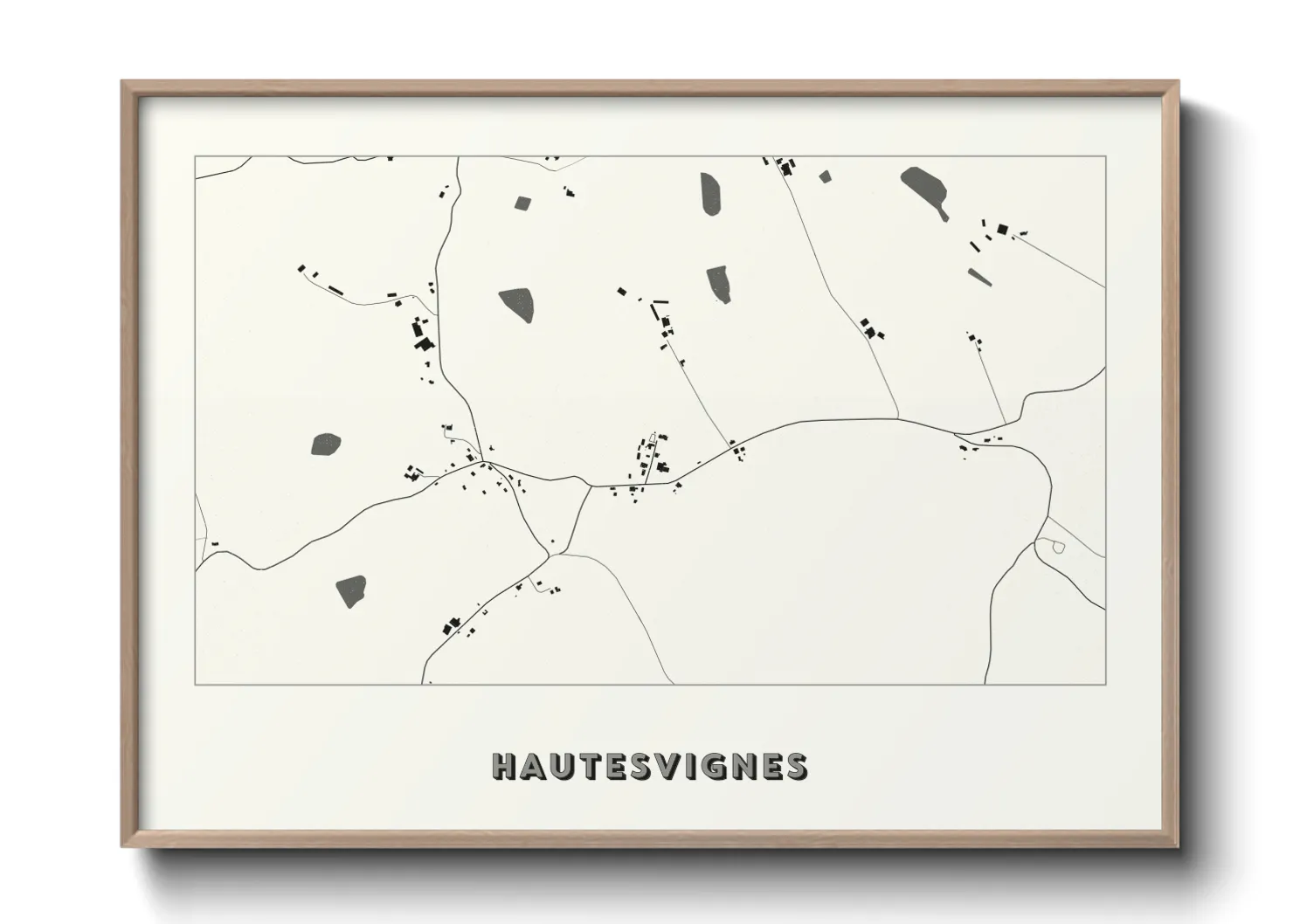 Une affiche de carte sur Hautesvignes