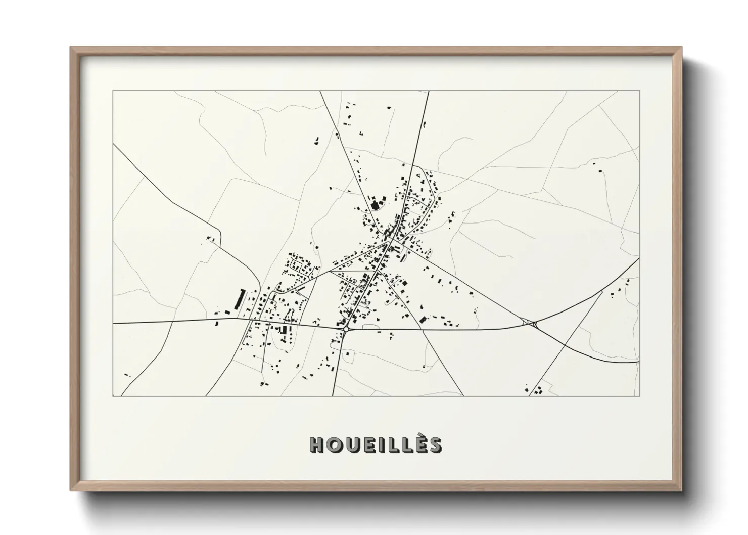 Une affiche de carte sur Houeillès