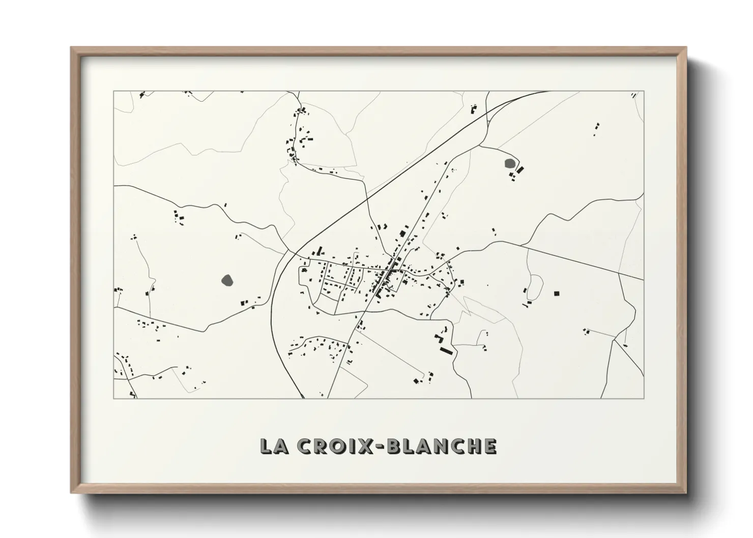 Une affiche de carte sur La Croix-Blanche