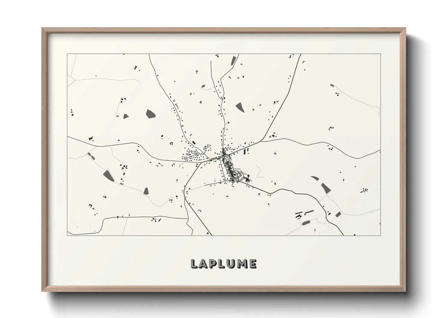 Une affiche de carte sur Laplume