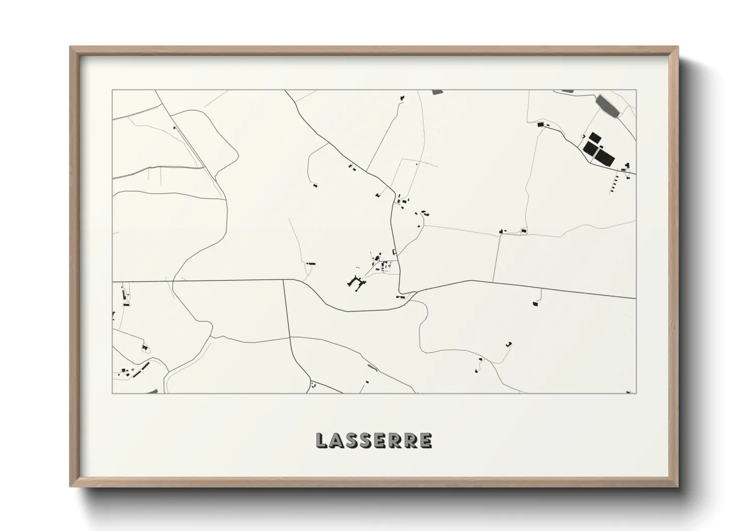 Une affiche de carte sur Lasserre