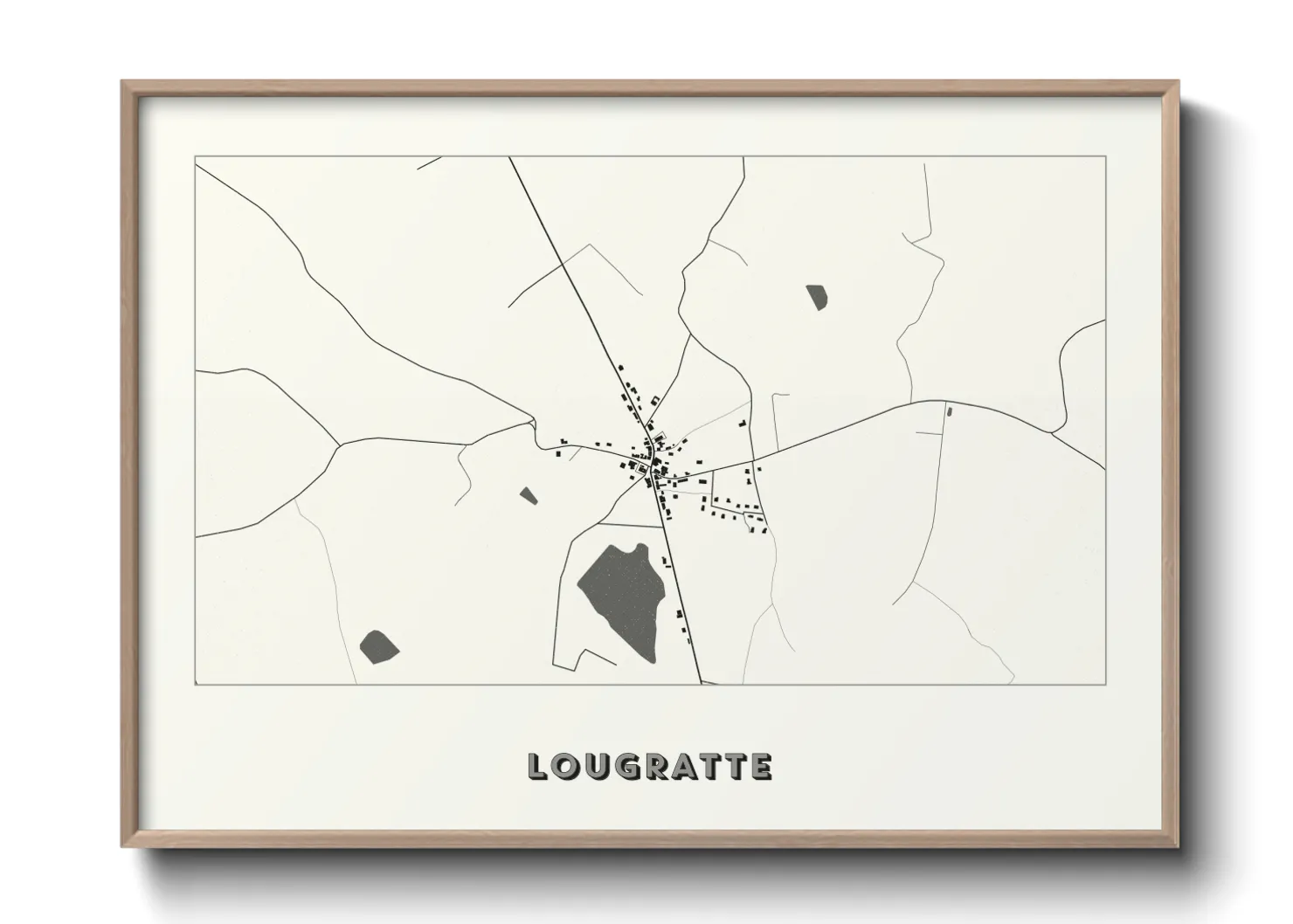 Une affiche de carte sur Lougratte