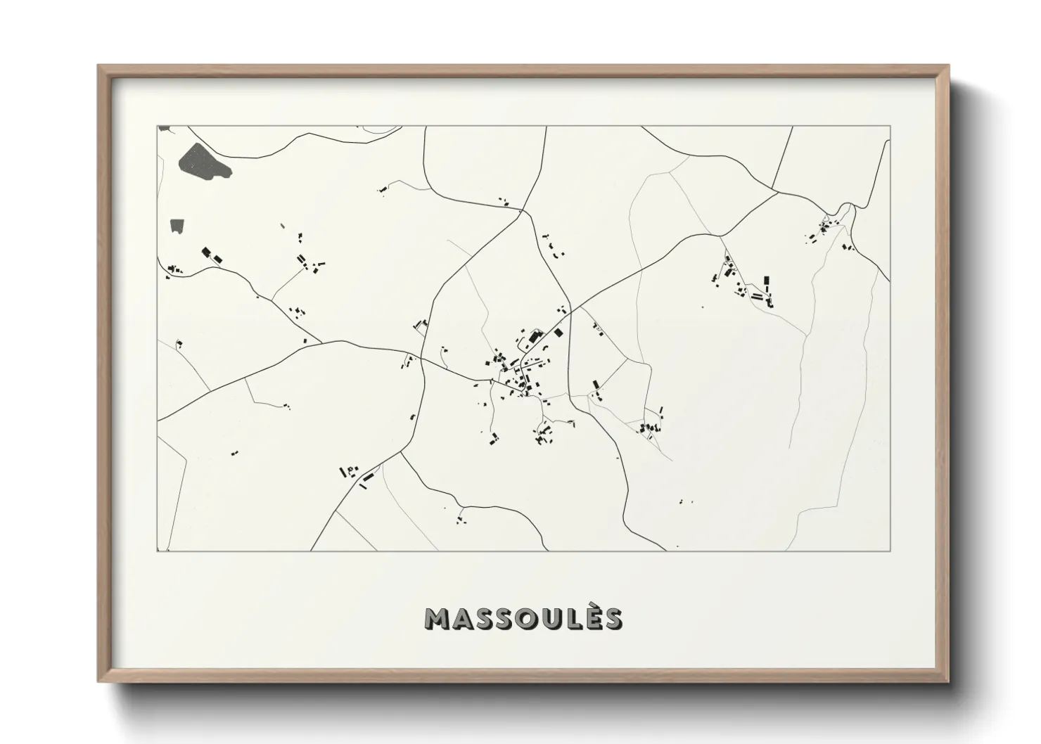 Une affiche de carte sur Massoulès