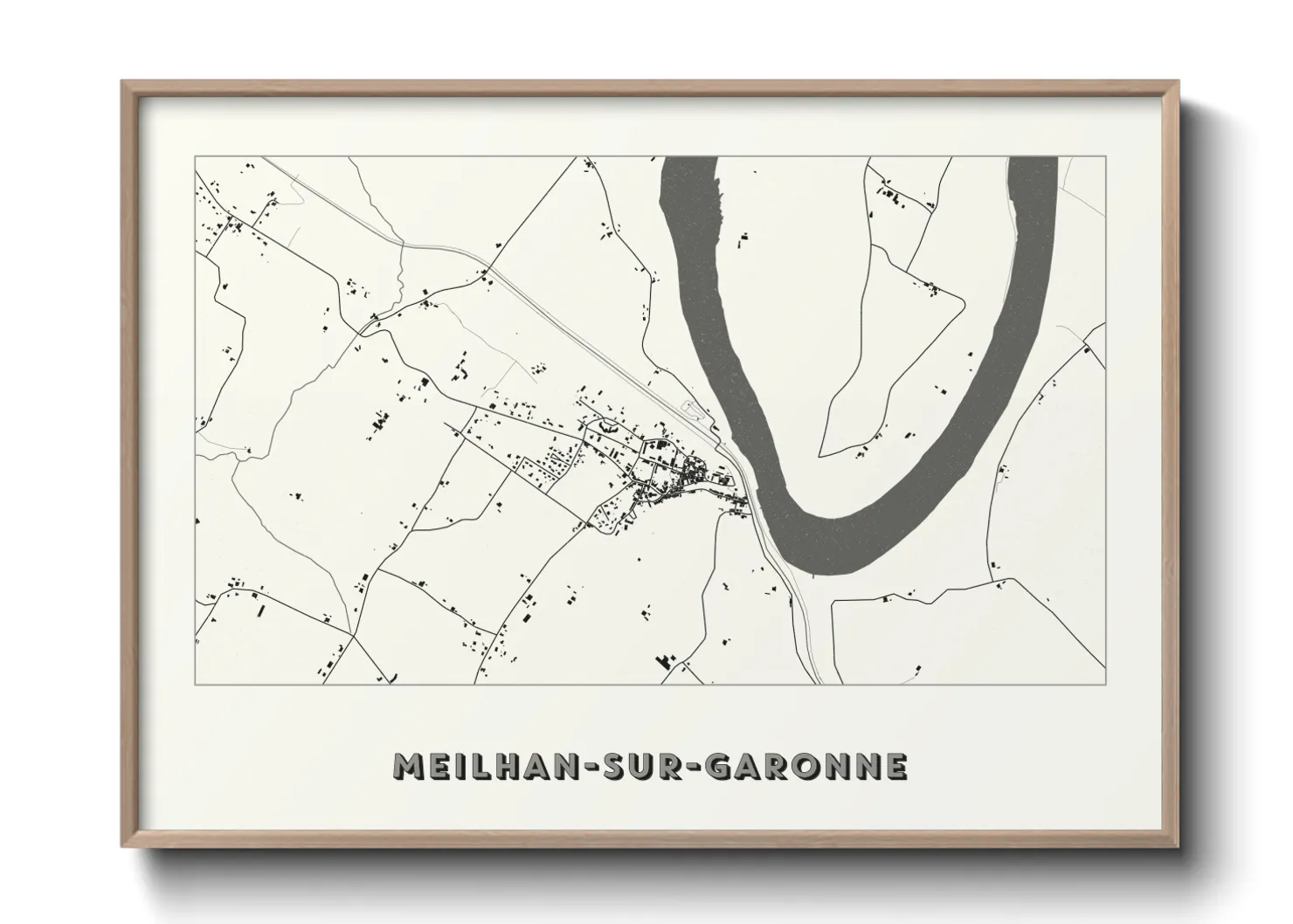 Une affiche de carte sur Meilhan-sur-Garonne