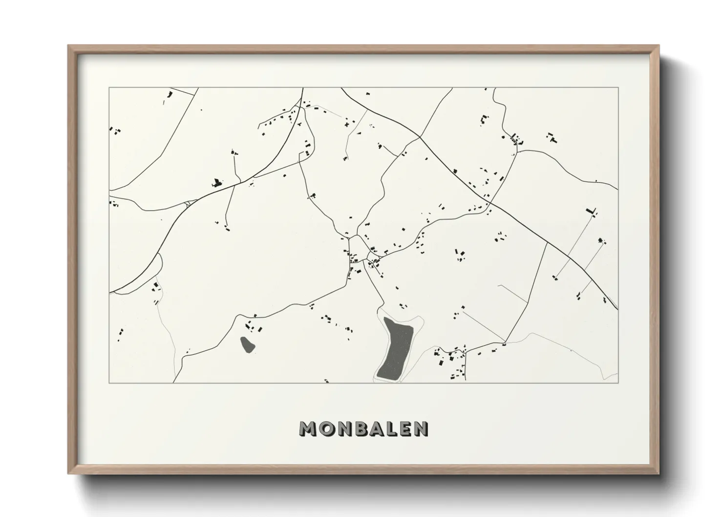 Une affiche de carte sur Monbalen