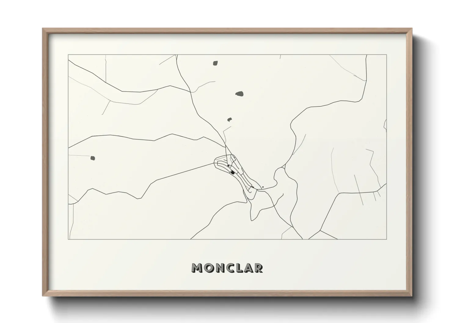 Une affiche de carte sur Monclar