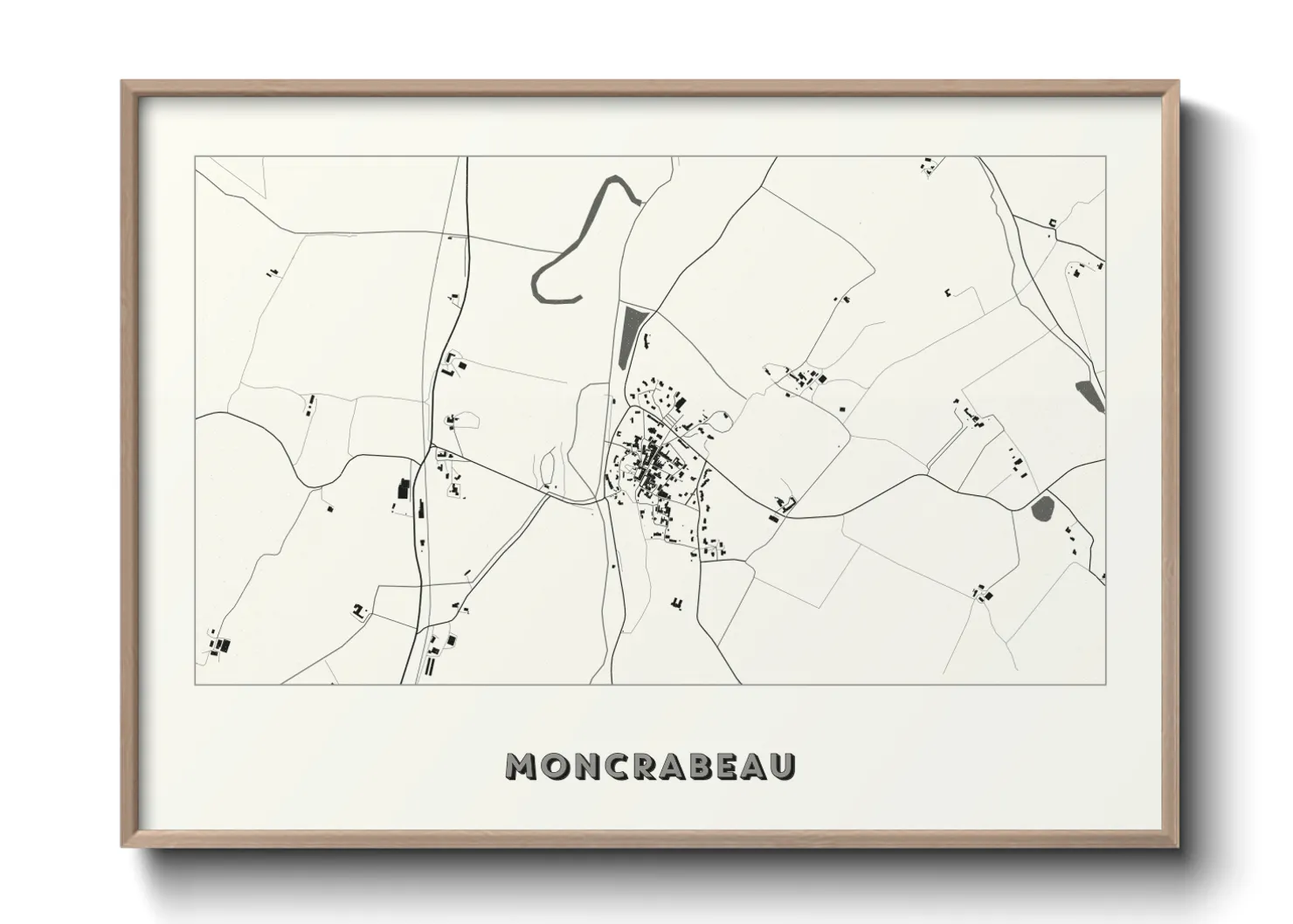 Une affiche de carte sur Moncrabeau