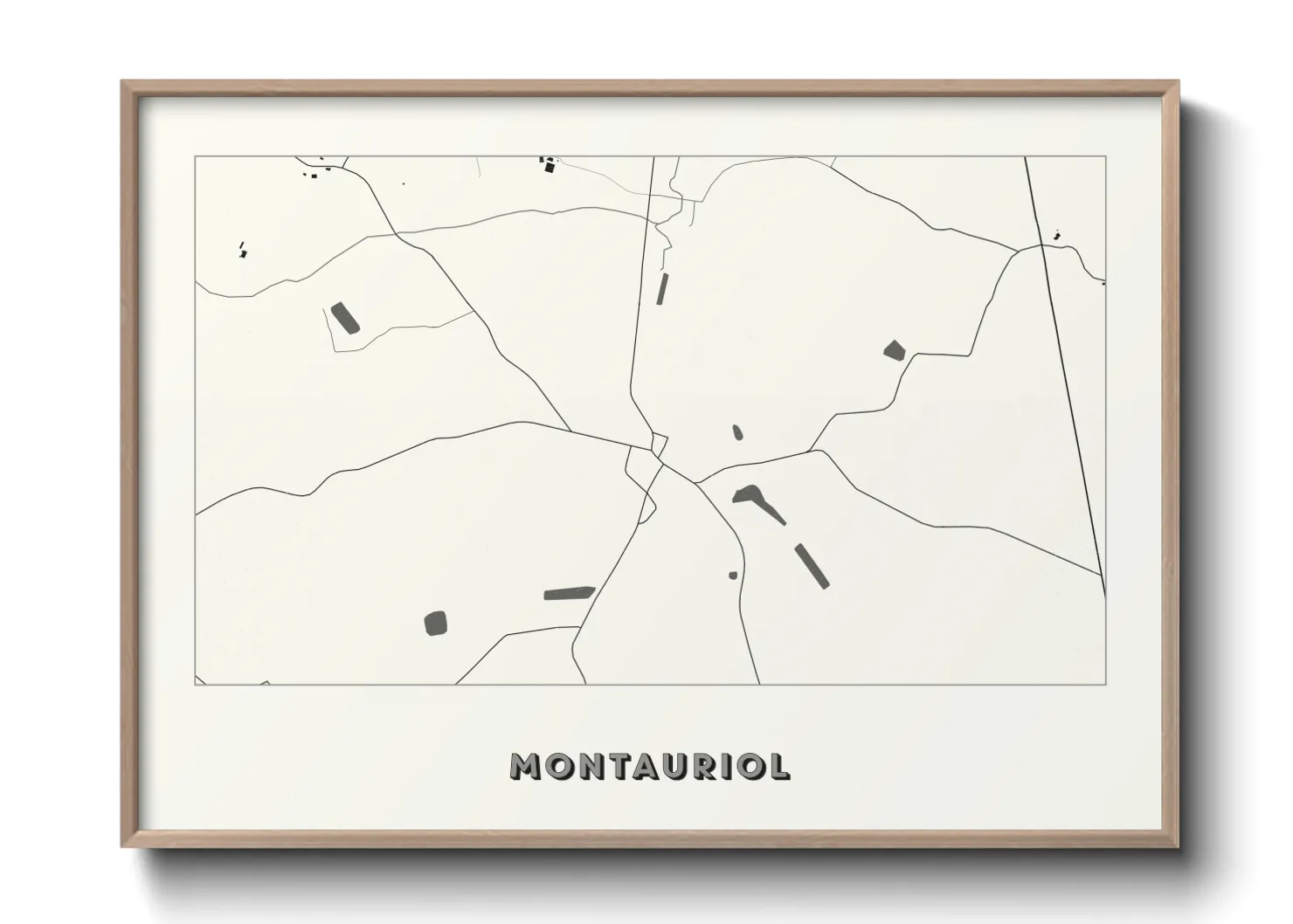 Une affiche de carte sur Montauriol