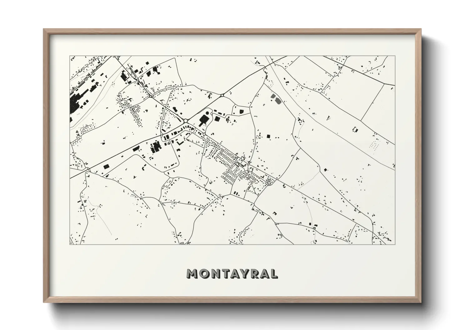Une affiche de carte sur Montayral