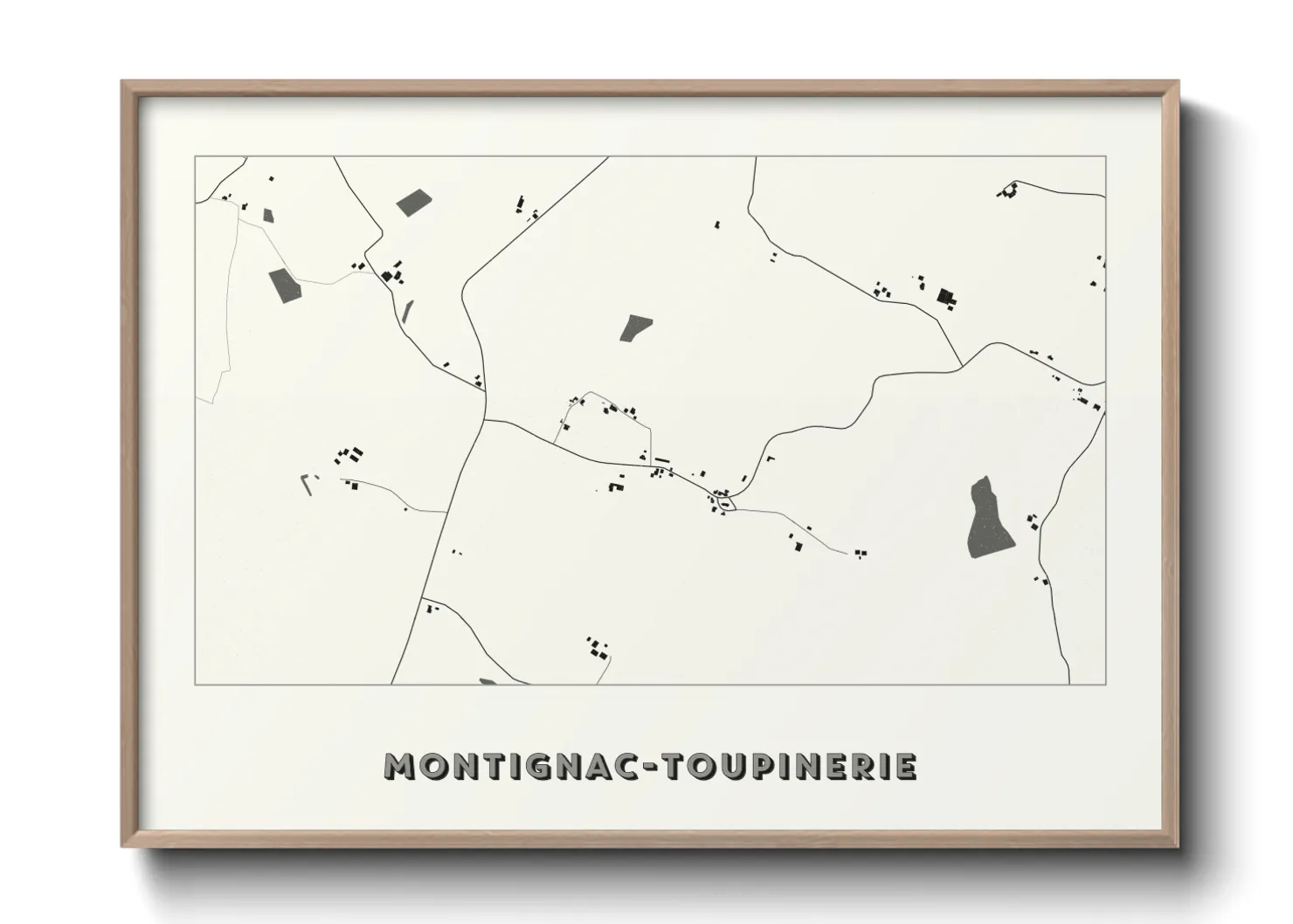 Une affiche de carte sur Montignac-Toupinerie